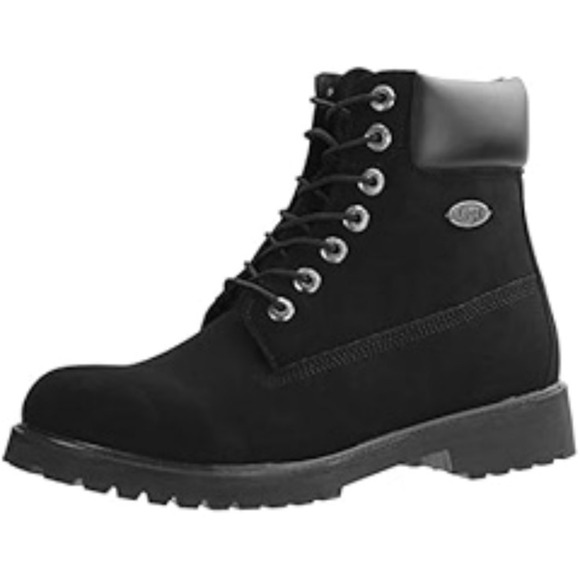 Lugz Convoy 6 Inch Lace Up Black Suede Casual Boots MCNWD-001 Mens 9.5 Size 43 - Picture 1 of 16